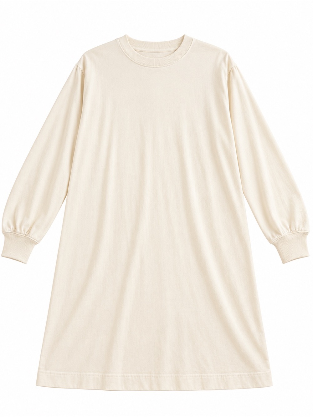 Old Navy Cream Long Sleeve Shirt Dress